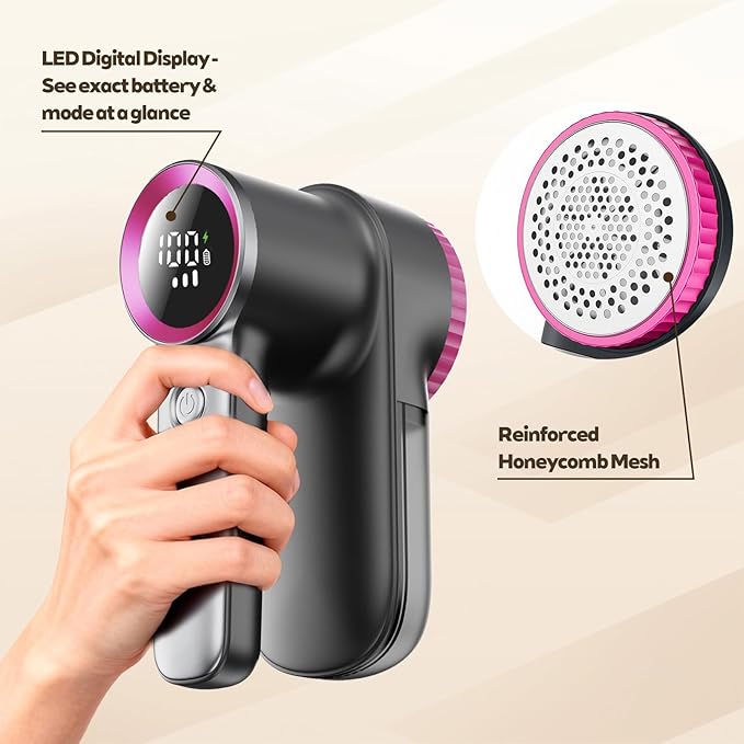 Ciotuiou Rechargeable Fabric Shaver & Lint Remover, Electric Sweater Defuzzer - Image 5