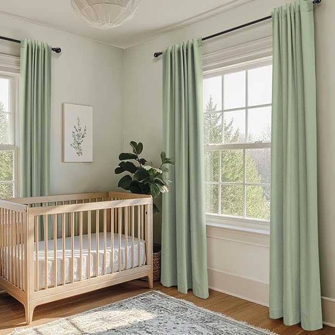 100% Blackout Shield Linen Blackout Curtains - Image 6