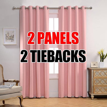MIUCO Room Darkening Soild Grommet Blackout Curtains by MIUCO