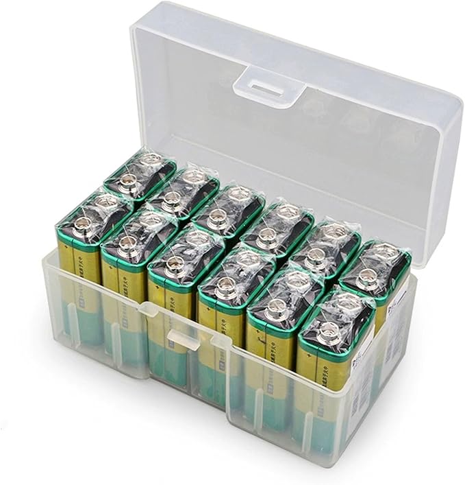 RUIAN 12 x 9V Batteries Organizer Protective Container, Hard Plastic Large - Image 5