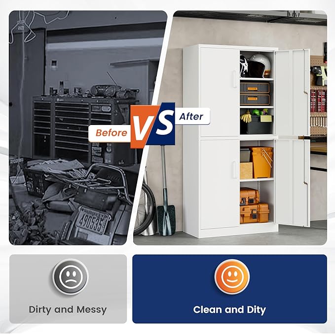 Yizosh Metal Storage Locking Cabinet - Image 8
