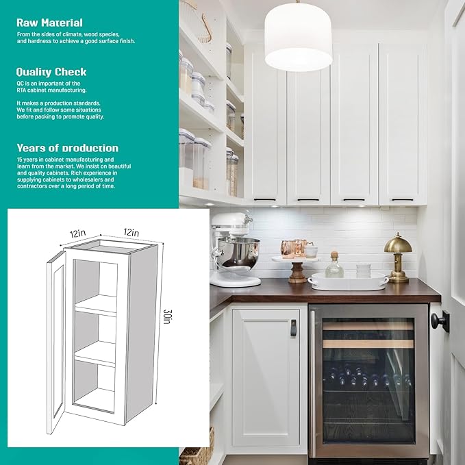 Wall Cabinet, Kitchen Wall Cabinet, Medicine Cabinet, 2 Adjustbale Shelves - Image 3