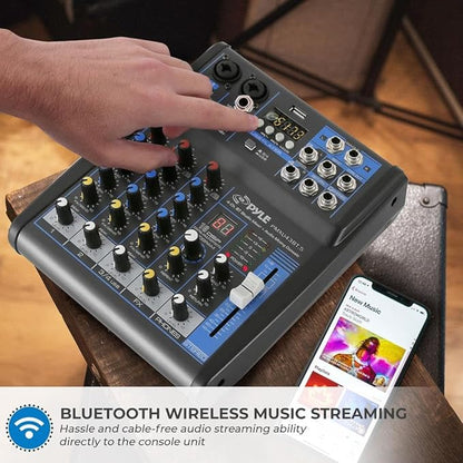 Pyle Professional Audio Mixer Sound Board Console System- Interface 4 Channel - Image 7