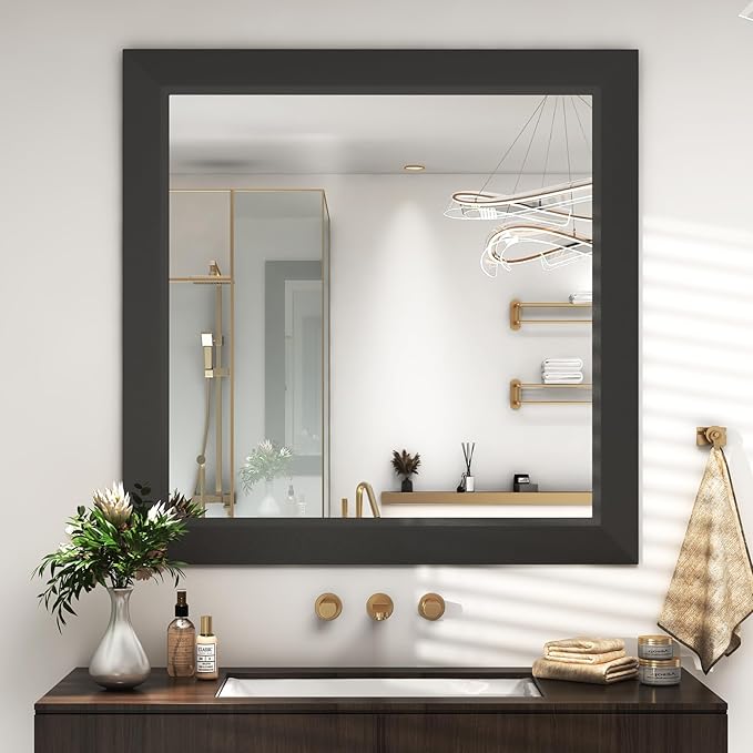 SMIROR Matte Black Bathroom Mirror by SMIROR