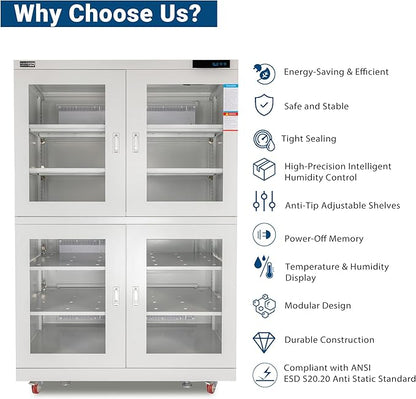 NARGON 2-40% RH 1430L Electronic Dry Cabinet, ESD Desiccator Cabinet - Image 7