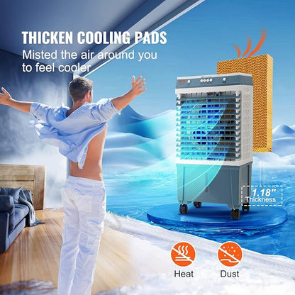 VEVOR Evaporative Air Cooler, 100W 1400CFM Swamp Cooler - Image 3
