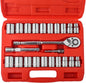 Egofine 1/2" Drive Socket Set, 23 Piece Standard SAE and Metric 6 Point by Egofine
