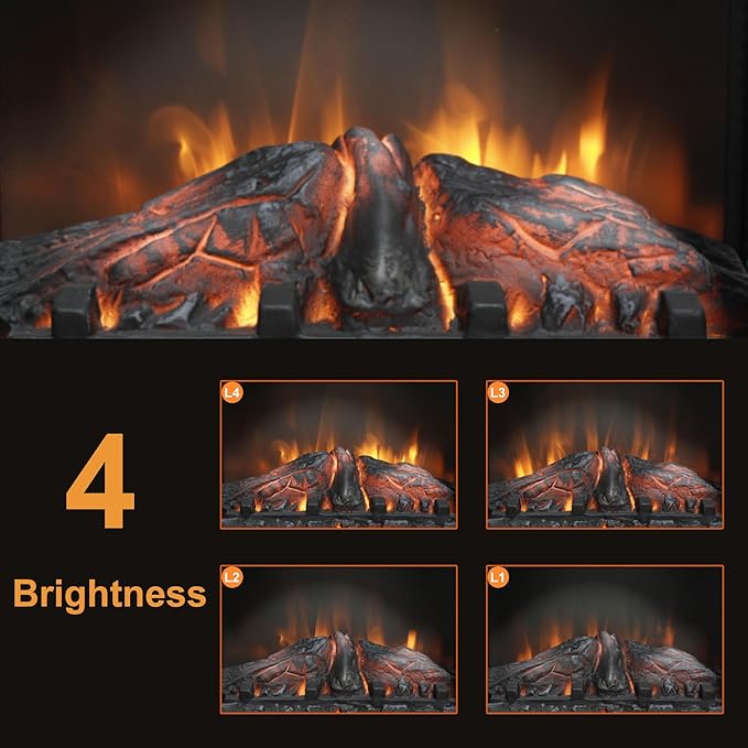 18" Electric Fireplace Stove, Freestanding Fireplaces Heater - Image 2
