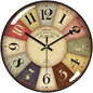 Vintage Wall Clock-12 Retro Rustic Style Quartz Clock,Silent Non-Ticking with Glass Dial,Battery Operated for Living Room, Kitchen, Home, Bathroom, Bedroom