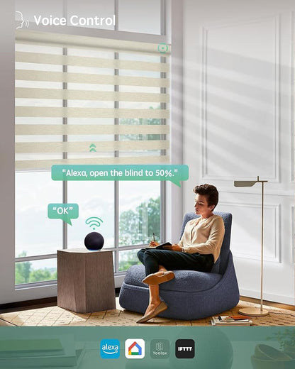 Yoolax Motorized Zebra Blinds Compatible - Image 3