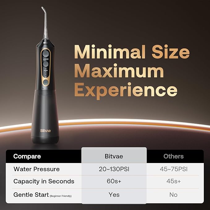 Bitvae C6 Water Dental Flosser for Teeth Pick, Cordless Flosser for Travel - Image 3
