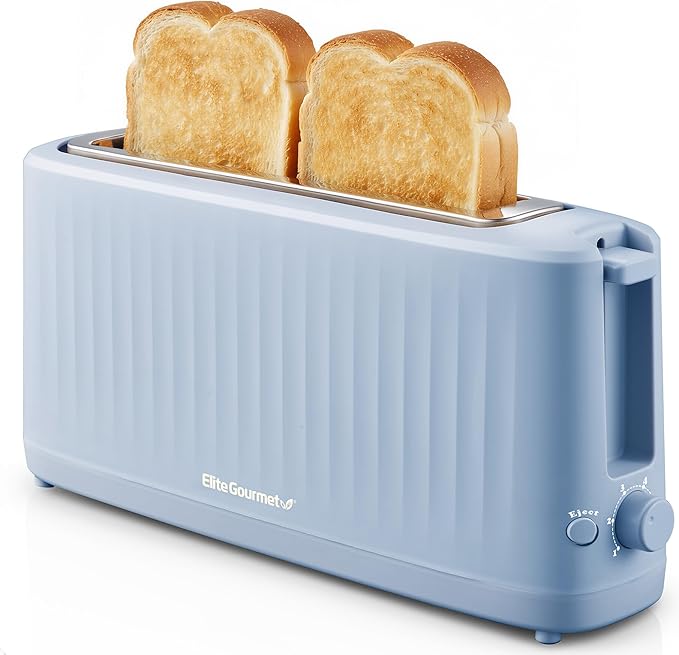 Elite Gourmet ECT2517OX SLIMTOAST™ 2-Slice, Long Slot Toaster, Cool-touch Body by EliteGourmet