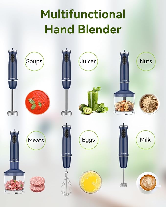 Immersion Blender Handheld 5 in 1 Hand Blender, 1000W Hand Mixer Stick - Image 5
