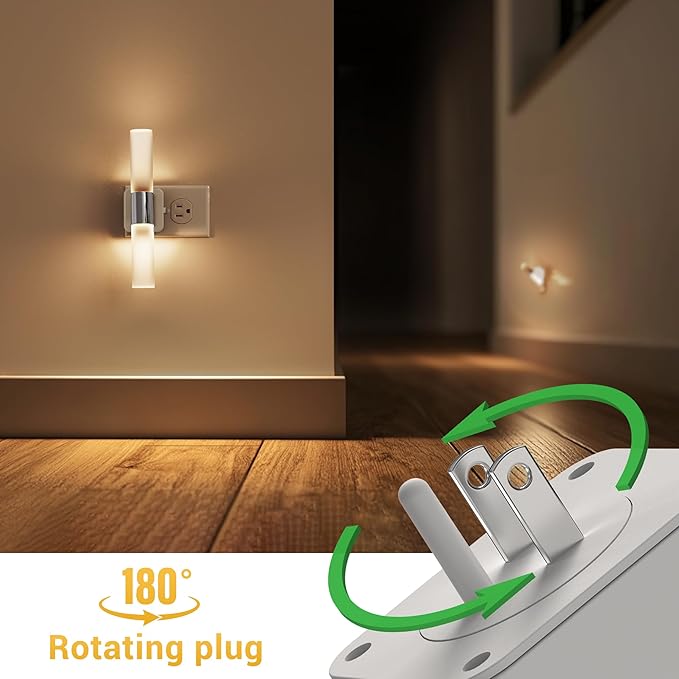 L LOHAS LED Night Light, 2 Pack Night Lights Plug into Wall, 3000K Soft White - Image 3