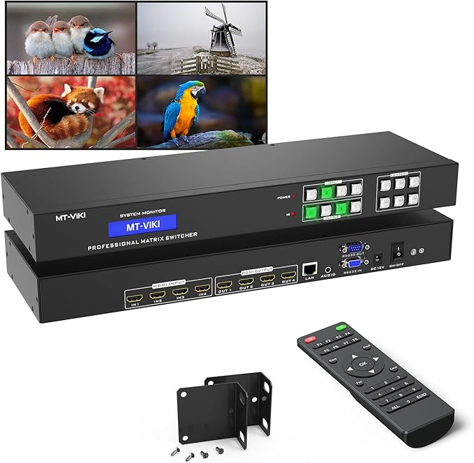 MT-VIKI 4K HDMI Matrix Switch 4x4 by MT-VIKI
