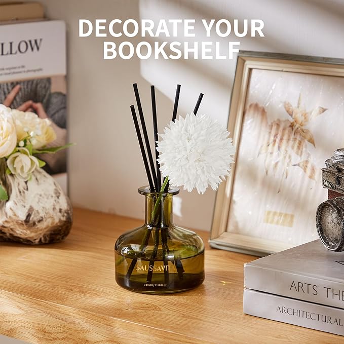 Flower Reed Diffusers Set, 7.10 oz Cedar Scented Diffuser - Image 5
