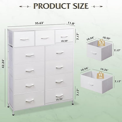WLIVE Tall Dresser for Bedroom, Fabric Dressers Storage Tower, Dresser & Chest - Image 3