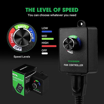 VIVOSUN Variable Speed Controller Cordless Vent Blower Speed Adjuster - Image 4