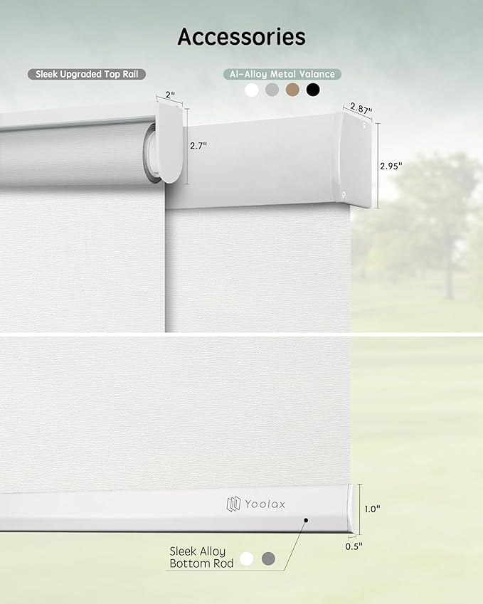 Yoolax Motorized Solar Shades, Flame Resistat Smart Blinds - Image 5
