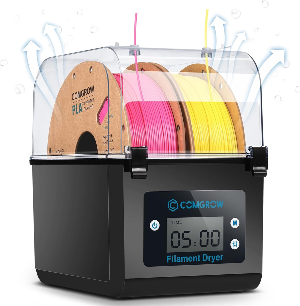 Comgrow 3D Printer Filament Dryer Box, SH01 Filament Storage, 3D Printer Spoo...