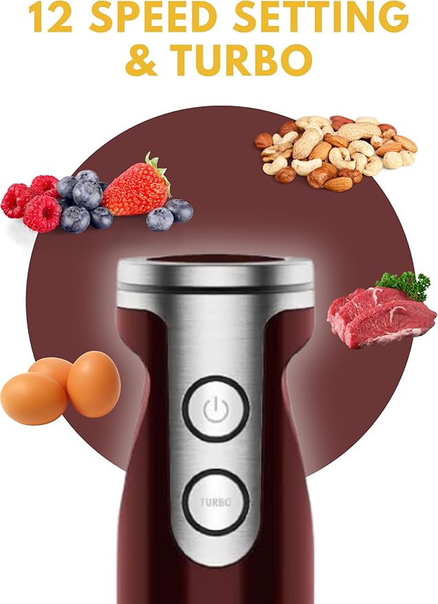 MegaWise Pro Titanium Reinforced 3-in-1 Immersion Corded Hand Blender, Powerful - Image 3