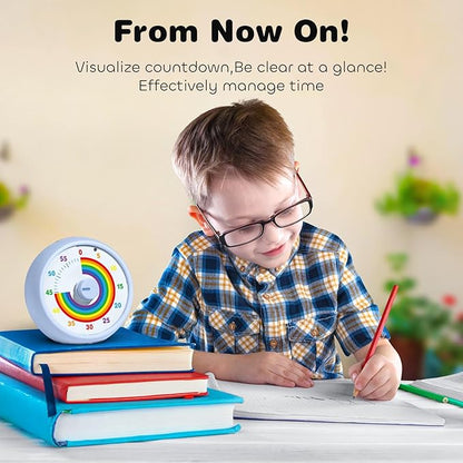 Visual Timer for Kids, 60-Minute Countdown Timer for Classroom Office Kitchen - Image 4