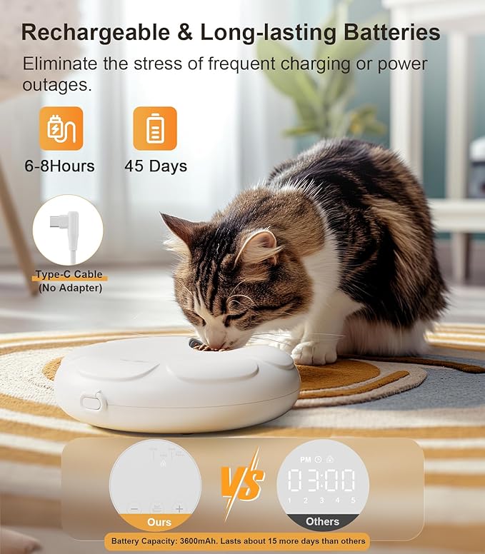 Casfuy Automatic Cat Feeder Cordless - Image 6