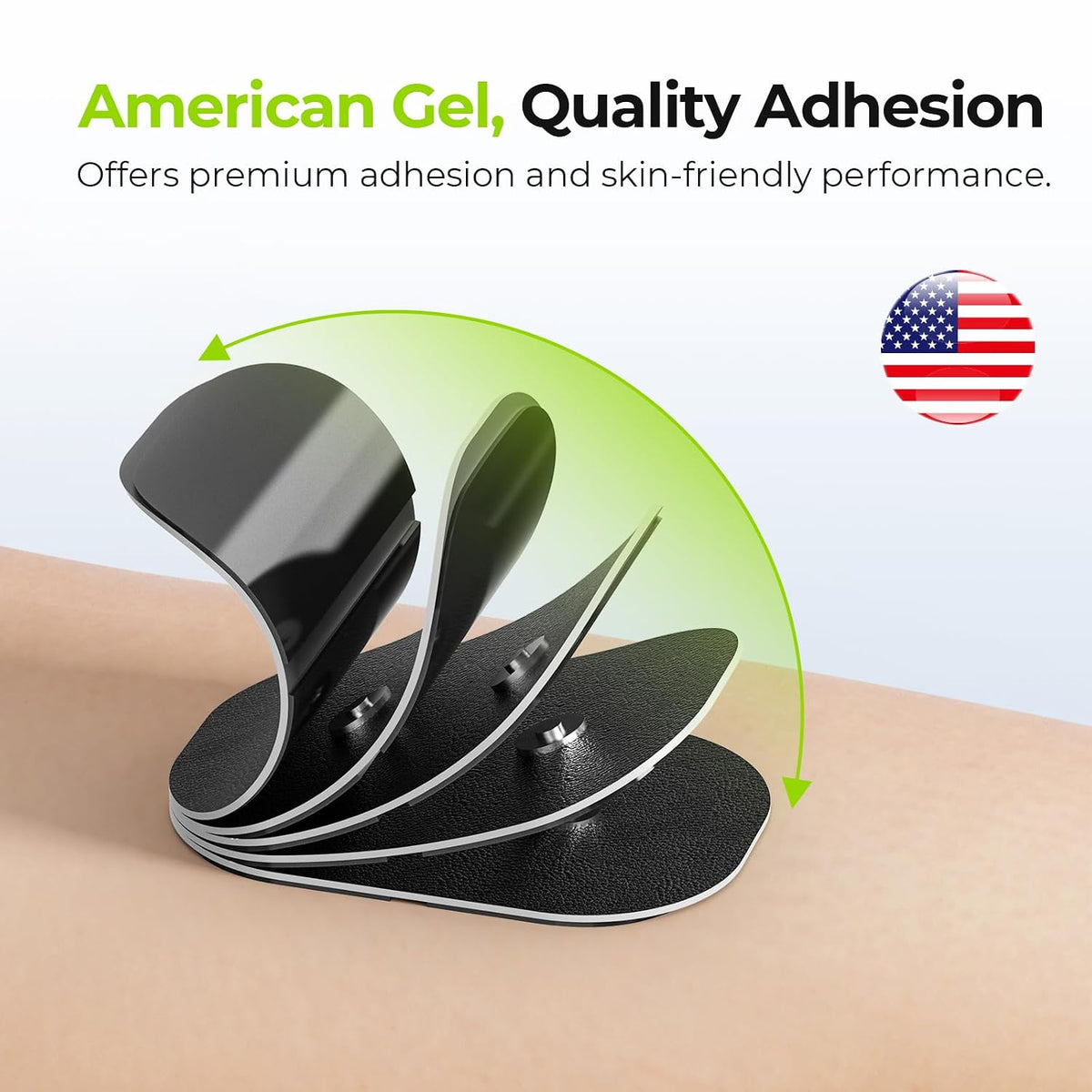 AUVON Wireless TENS Unit Electrode Pads 12 Pcs, 2 Sizes, Latex-Free