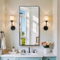 Black Bathroom Mirror for Wall, 20x40 Inch Rectangle Mirror by Welcometocofeny