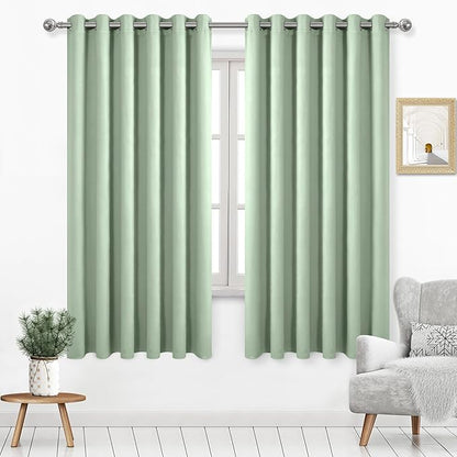 DWCN Blackout Curtains 63 Inch Length, Room Drakening Drapes by DWCN