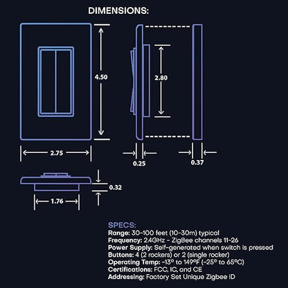 RunLessWire Click for Philips Hue – Battery-Free Wireless Smart Light Switch - Image 8