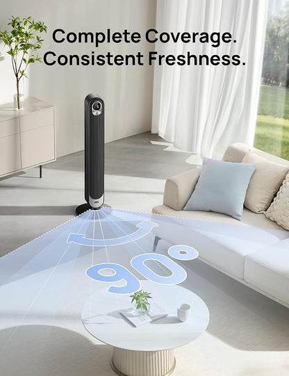 Dreo Tower Fan for Bedroom, 90° Oscillating Standing Fan, 30ft far, 28dB Quiet - Image 6