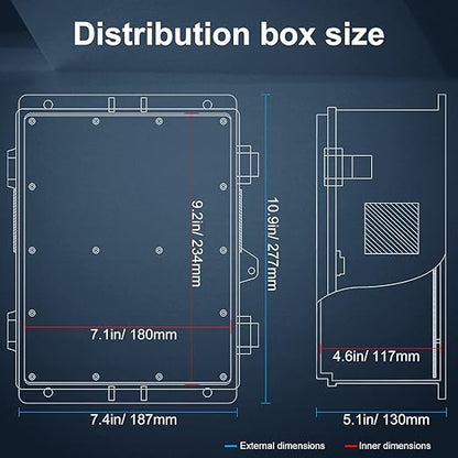 Namunanee Outdoor Electrical Junction Box, ABS Water Resistant Enclosure - Image 6