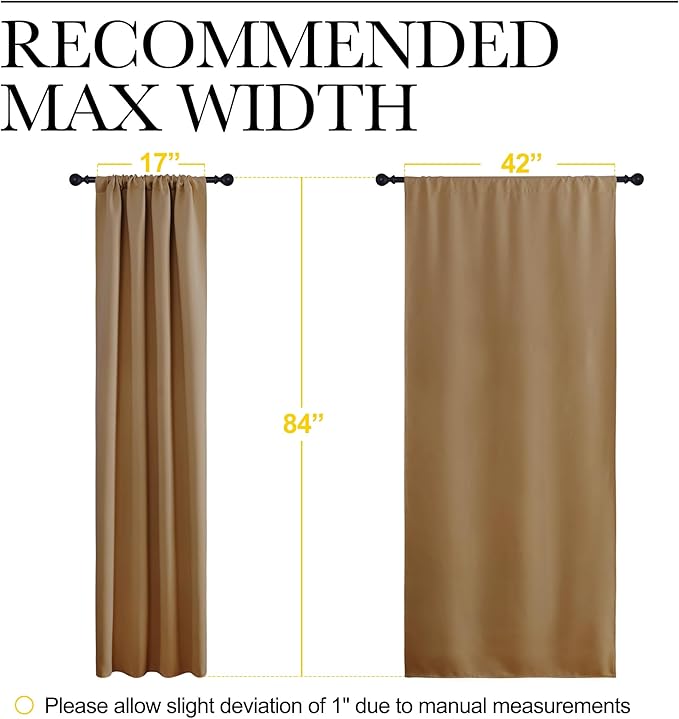 NICETOWN Blackout Curtains for Living Curtains, 2 Panels, 42 by 84, Room - Image 5