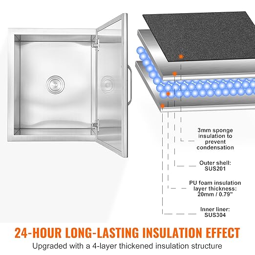 VEVOR Drop in Ice Chest, Commercial Ice Bin - Image 3