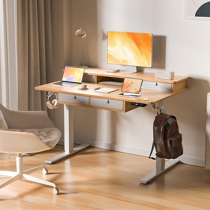 48 * 30 Inches Electric Standing Widened Desk Adjustable Height - Image 2