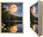 URVIP LED Glowing Photo Frame, 3D Starry-Sky Blue Moon Wall Art, 9x12 Inches by URVIP