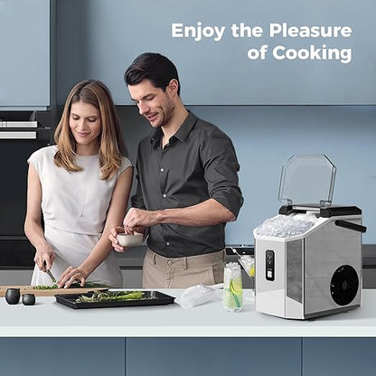 AGLUCKY Nugget Ice Maker Countertop, Portable Crushed Ice Maker Machine - Image 6