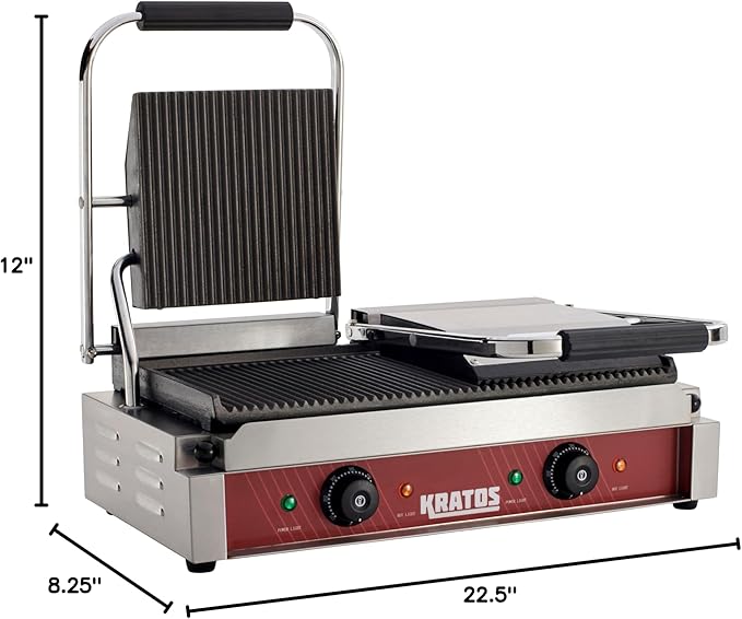 Kratos Commercial Electric Panini Sandwich Grill - Image 9