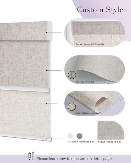 Graywind Motorized Dual Shades for Windows Smart Double Blinds Blackout and - Image 7