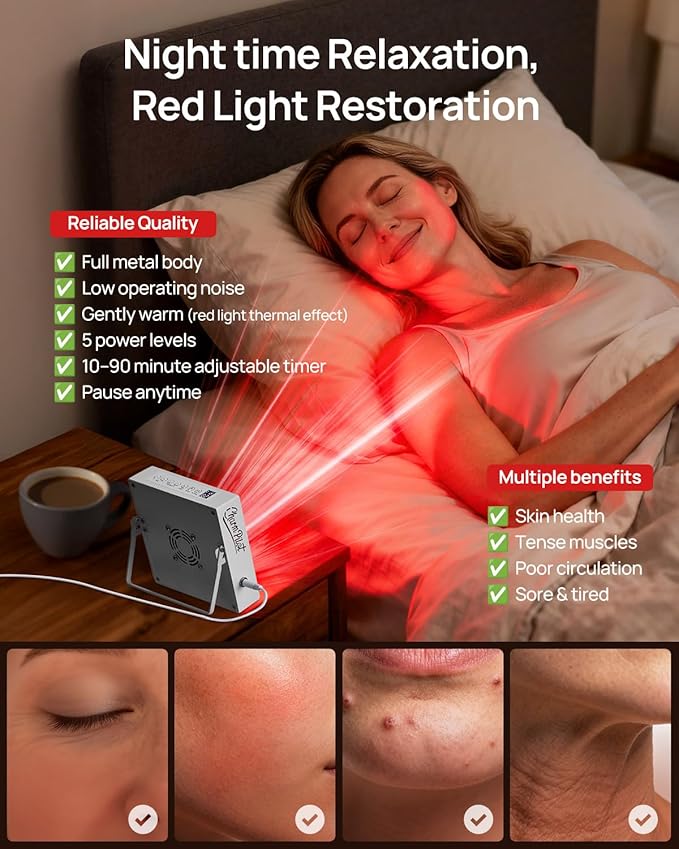 Red Light Therapy for Body Panel, 16‑LED 6 Wavelengths Near‑Infrared Light - Image 2