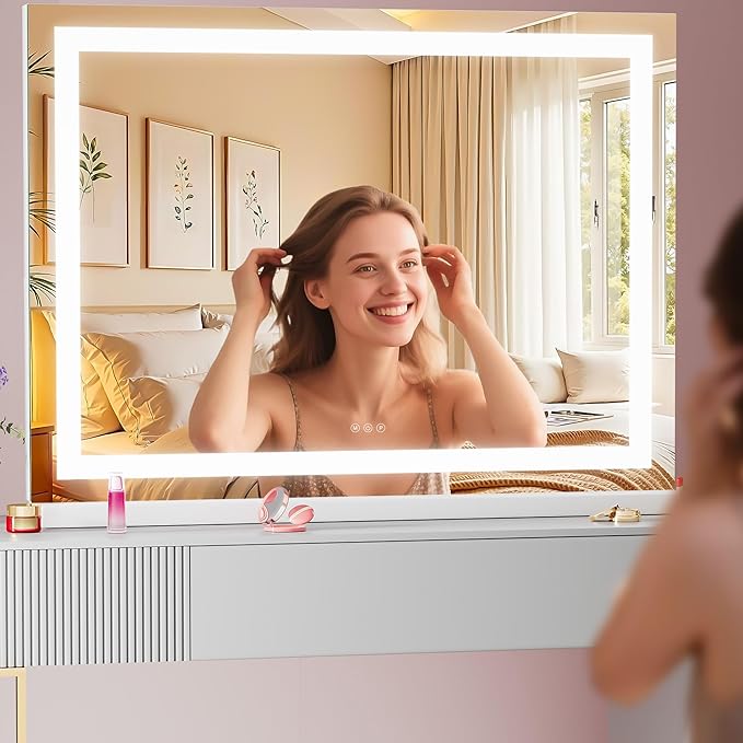 Vanity Mirror with Lights, Dimmable 3 Modes, Memory Function, Smart Touch - Image 3