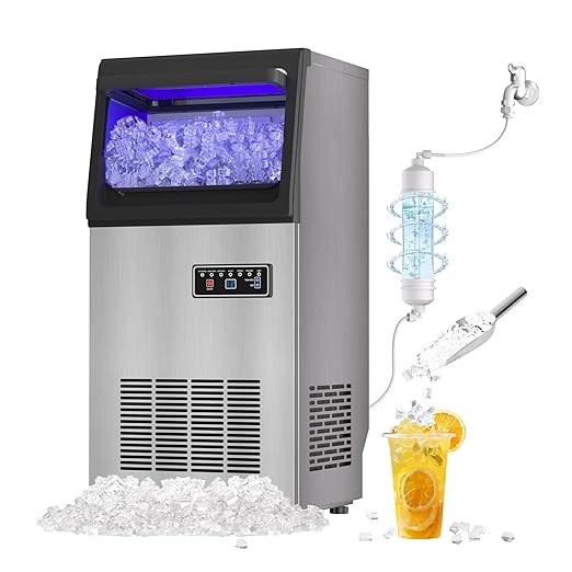 Commercial Nugget Ice Maker 80Lbs/24H by Amadvi