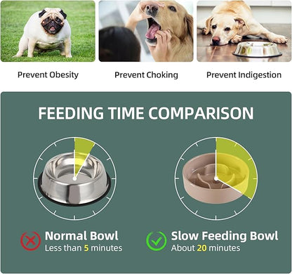 Ceramic 0.9 Cup Dog Bowl Slow Feeder - Image 4