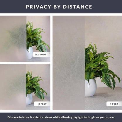 Rice Paper Window Privacy Film by Artscape - Decorative Frosted Glass Design, Static Cling, Full Coverage Privacy, Light Control, Helps Create a Calm, Focused Space, Made in USA - 36 x 72 Inch