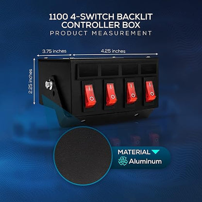 Ultra Bright Lightz 1100 4-Switch Backlit Controller Box | Emergency Vehicle - Image 5