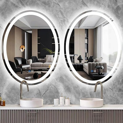 30 x 40 Inch Oval Lighted Vanity Mirror - Image 7