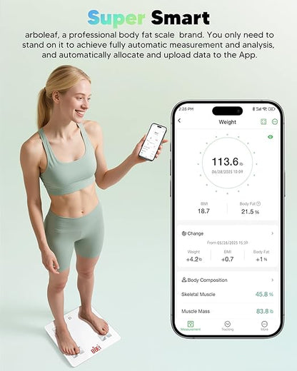 arboleaf Smart Scale for Body Weight and Fat, Body Composition Analyzer - Image 6