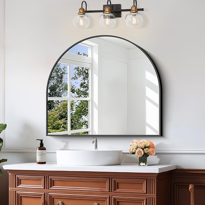 CIRCUMI Arched Wall Mirror, Metal Frame, Large Size - Image 2