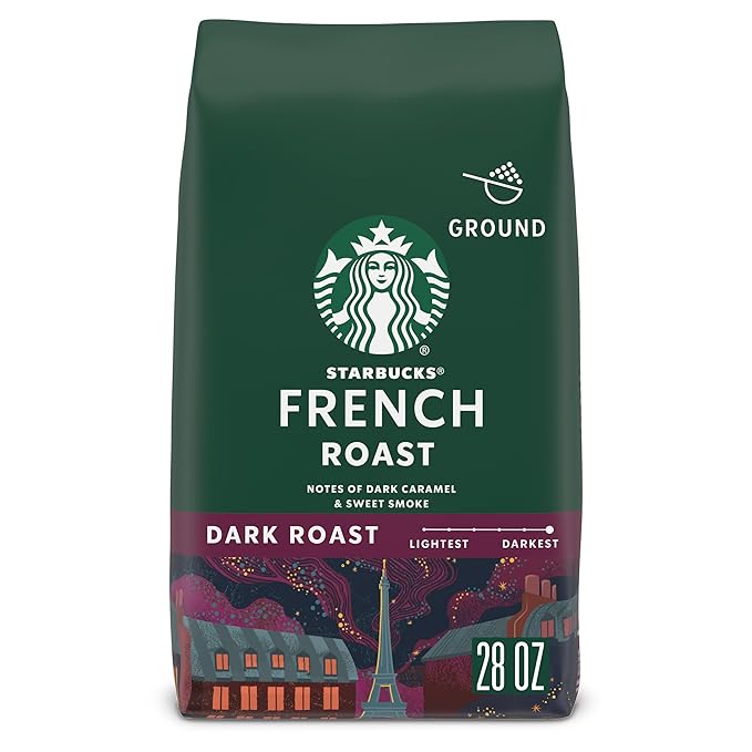 Starbucks Ground Coffee, Dark Roast Hot or Iced Coffee, French Roast, 28 oz by StarbucksCoffee